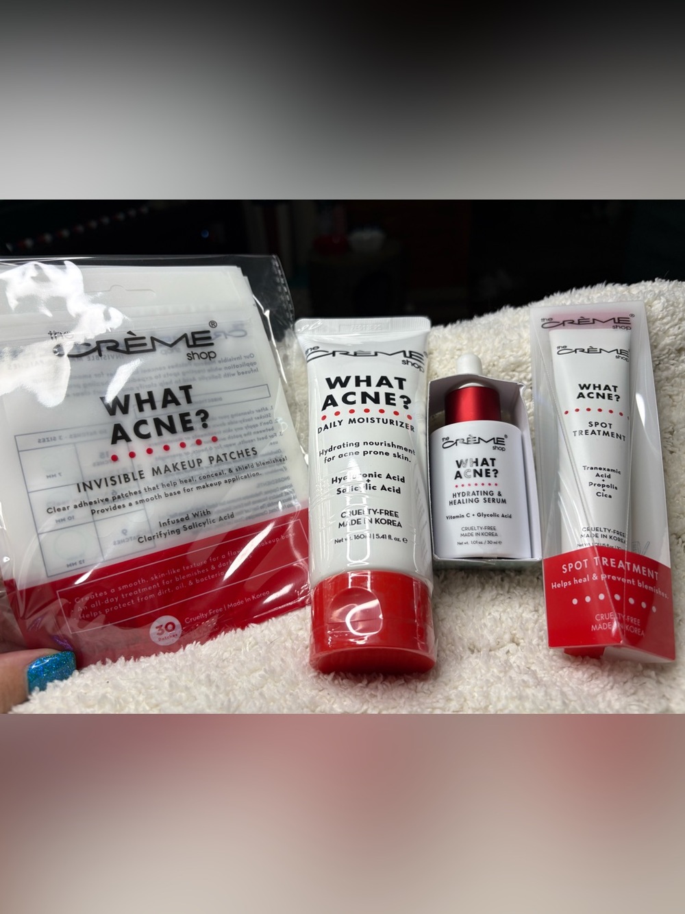 What Acne? Daily Moisturizer & Serum Set - White/Red
